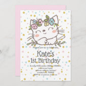 Kätzchen, Kätzchen, Tiere Einladung (Vorne/Hinten)