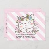 Kätzchen, Kätzchen, Tiere Einladungspostkarte (Vorne/Hinten)