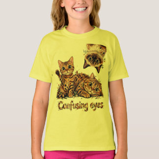 Kätzchen Katze Felines Trio in Blüte Süße Katzen T-Shirt