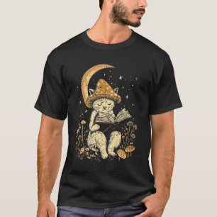 Kätzchen Katze Niedlich Cottagecore Pilz T-Shirt