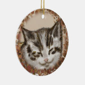 Kätzchen Katze Schlafend Schmuck Keramik Ornament (Rechts)