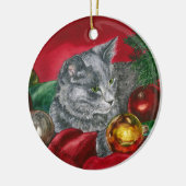 Kätzchen, Katzen-Verzierung - "Zuhause für die Keramik Ornament (Links)