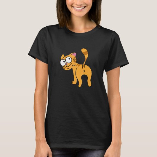 Kätzchen Katzenarsch T-Shirt (Vorderseite)