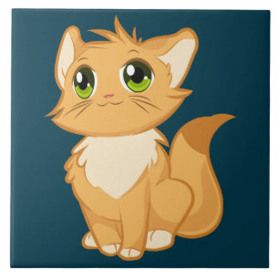 Kätzchen-Keramik Fliese