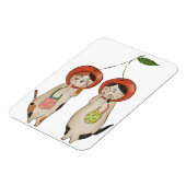 Kätzchen Kirschen Magnet (Linke Seite)