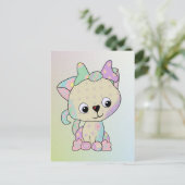 Kätzchen Kunterbunt Postkarte (Stehend Vorderseite)