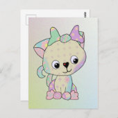 Kätzchen Kunterbunt Postkarte (Vorne/Hinten)