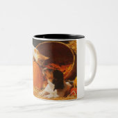 Kätzchen, Kürbis und Welpe Zweifarbige Tasse (VorderseiteRechts)