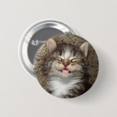 Kätzchen-Lächeln Button (Vorne & Hinten)