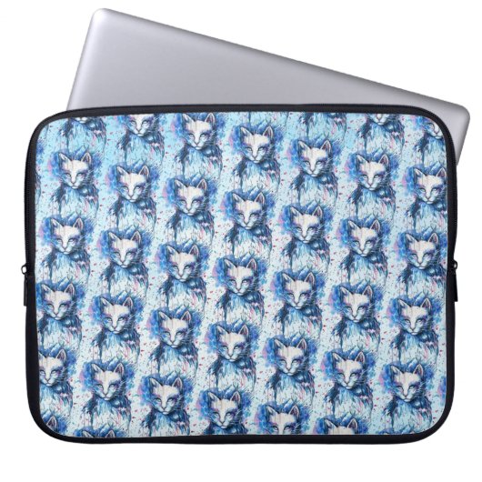 Kätzchen Laptopschutzhülle (Vorderseite)
