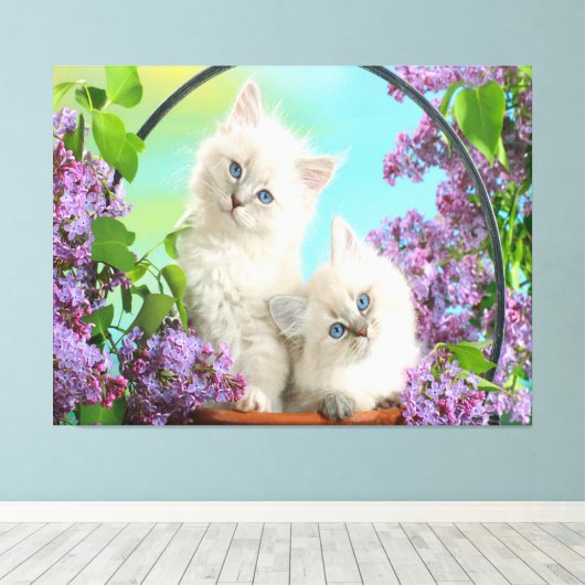 Kätzchen Leinwanddruck (Insitu (Holzboden))