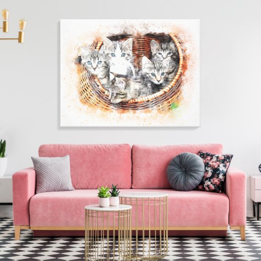 Kätzchen Leinwanddruck (Insitu (Wohnzimmer))
