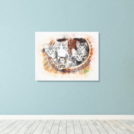 Kätzchen Leinwanddruck (Insitu (Holzboden))