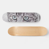 Kätzchen Liebe Niedliche Katzenkatze mit leuchtend Skateboard (Horizontal)
