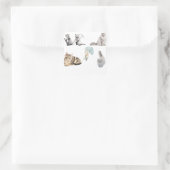 Kätzchen Liebe phantastische Katzen Packung Quadratischer Aufkleber (Tasche)