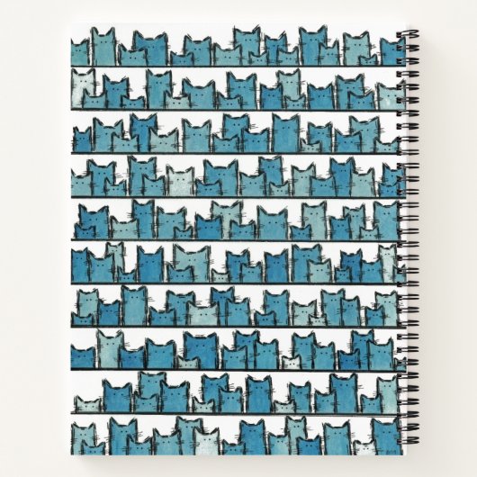 Kätzchen machen mich nicht zum Blue-Notebook Notizbuch (Rückseite)