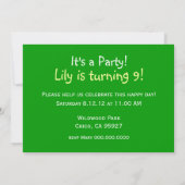 Kätzchen mit Balloons Geburtstagsparty Einladung (Rückseite)