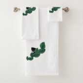 Kätzchen mit Blätter Badhandtuch Set (Insitu)