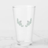 Kätzchen mit Blätter Glas (Rückseite)