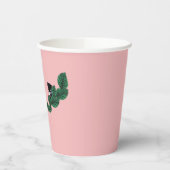 Kätzchen mit Blätter Glas Pappbecher (Links)