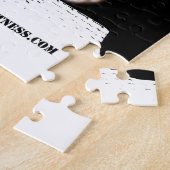 Kätzchen mit Dumbell, schwarz Puzzle (Seite)
