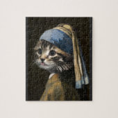 Kätzchen mit einem Perlenerring-Puzzle Puzzle (Vertikal)