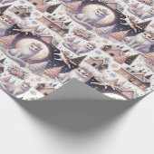 Kätzchen mit glattem Tiaras Wrapping Paper Geschenkpapier (Ecke)