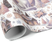 Kätzchen mit glattem Tiaras Wrapping Paper Geschenkpapier (Rolleneckpunkt)