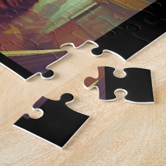 Kätzchen mit großen Augen Vollmond gebrochen Schat Puzzle (Seite)