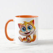 Kätzchen mit großen blauen Augen. Tasse (Links)