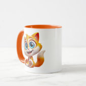 Kätzchen mit großen blauen Augen. Tasse (Vorderseite Links)