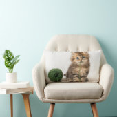 Kätzchen mit grünem Garn Lendenkissen (Stuhl )