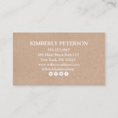 Kätzchen mit Herz-Crochet handgefertigte Visitenka Visitenkarte (Rückseite)