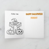 Kätzchen mit Kürbisbackpack Karte (Innenseite)