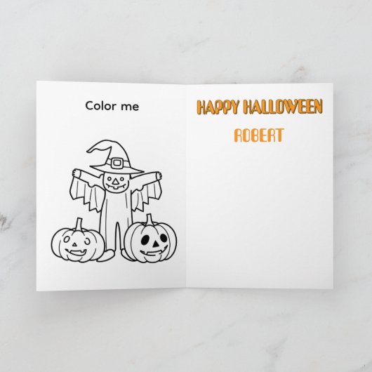 Kätzchen mit Kürbisbackpack Karte (Innenseite)