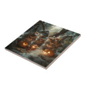 Kätzchen mit Kürbiskins Fliese (Seite)