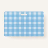 Kätzchen mit lächelnder Mutter Katze blau Kariert Ausweis (Rückseite)