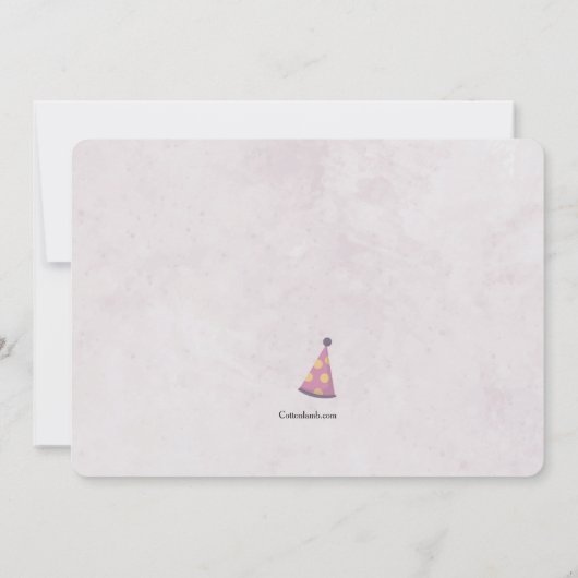 Kätzchen mit Party Hut Einladung (Rückseite)