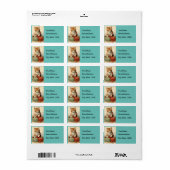 Kätzchen mit Rücksendeadresse des Garns Adressaufkleber (Vorne)