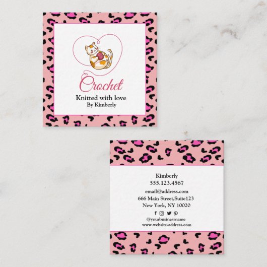 Kätzchen mit Visitenkarte (Vorne/Hinten)