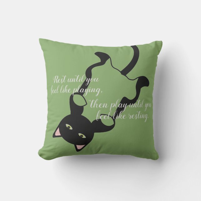 Kätzchen mit Zitat Kissen (Vorderseite)