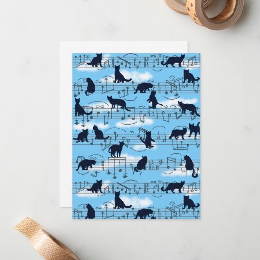 Kätzchen Mitteilungskarte (Vorderseite/Rückseite Beispiel)