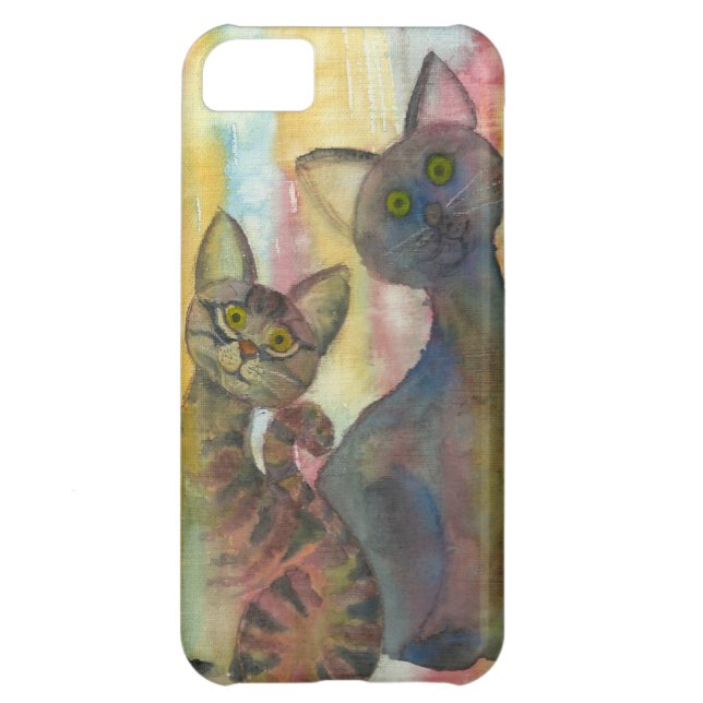 Kätzchen-Monster-Aquarell Case-Mate iPhone Hülle (Rückseite)
