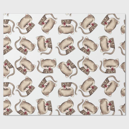 Kätzchen Muster Geschenkpapier (Flach)