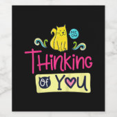 Kätzchen | Niedliches Cat Lover Geschenk Weinetikett (Einzelnes Label)