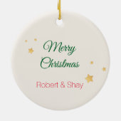 Kätzchen-Nussknacker-Verzierung Keramik Ornament (Hinten)