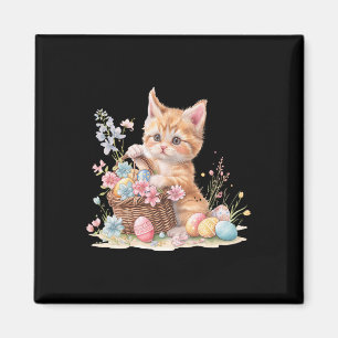 Kätzchen Ostern Kätzchen Eier Kunstwerk Magnet