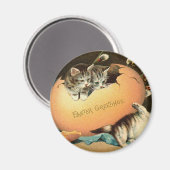 Kätzchen Ostern spielen Magnet (Vorderseite/Rückseite)