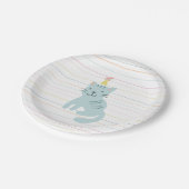 Kätzchen-Party Pappteller (Schrägansicht)