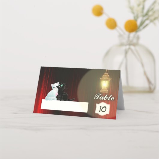 Kätzchen Platzkarte (Vorderseite)